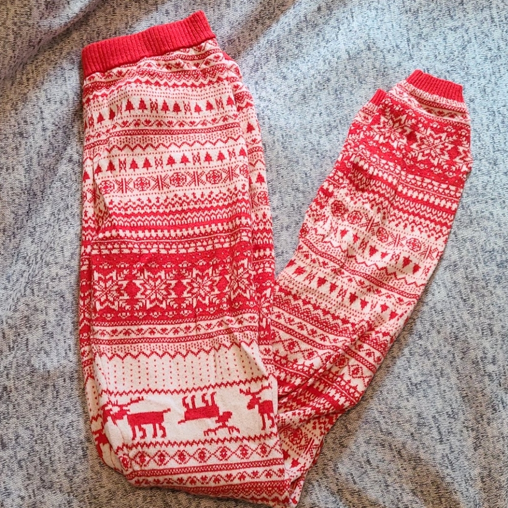 Winter Christmas Sweater Knit Leggings